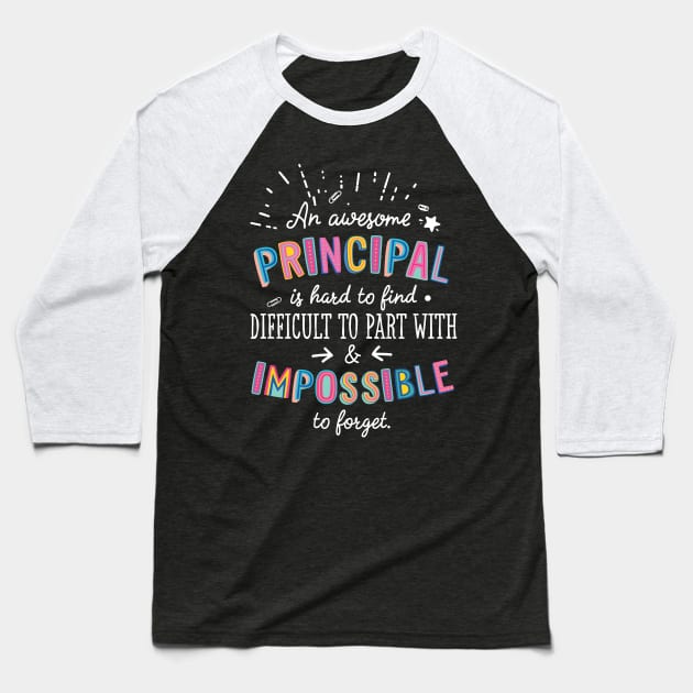 An awesome Principal Gift Idea - Impossible to Forget Quote Baseball T-Shirt by BetterManufaktur